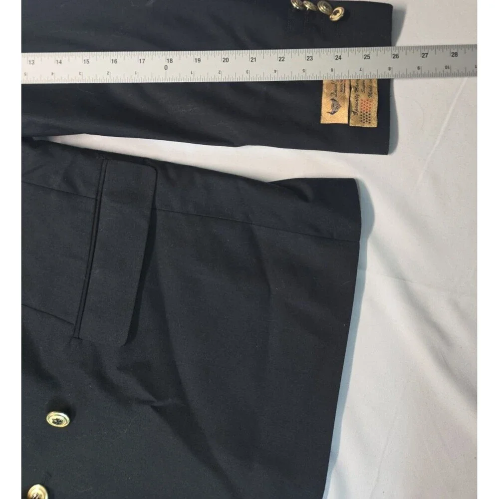 NWT Daniel Gallotti Mens Black Super 160s Wool Blazer IT54 Long Slim Fit Jacket